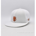 6 pannello tappo a snapback bianco con piastra metallica